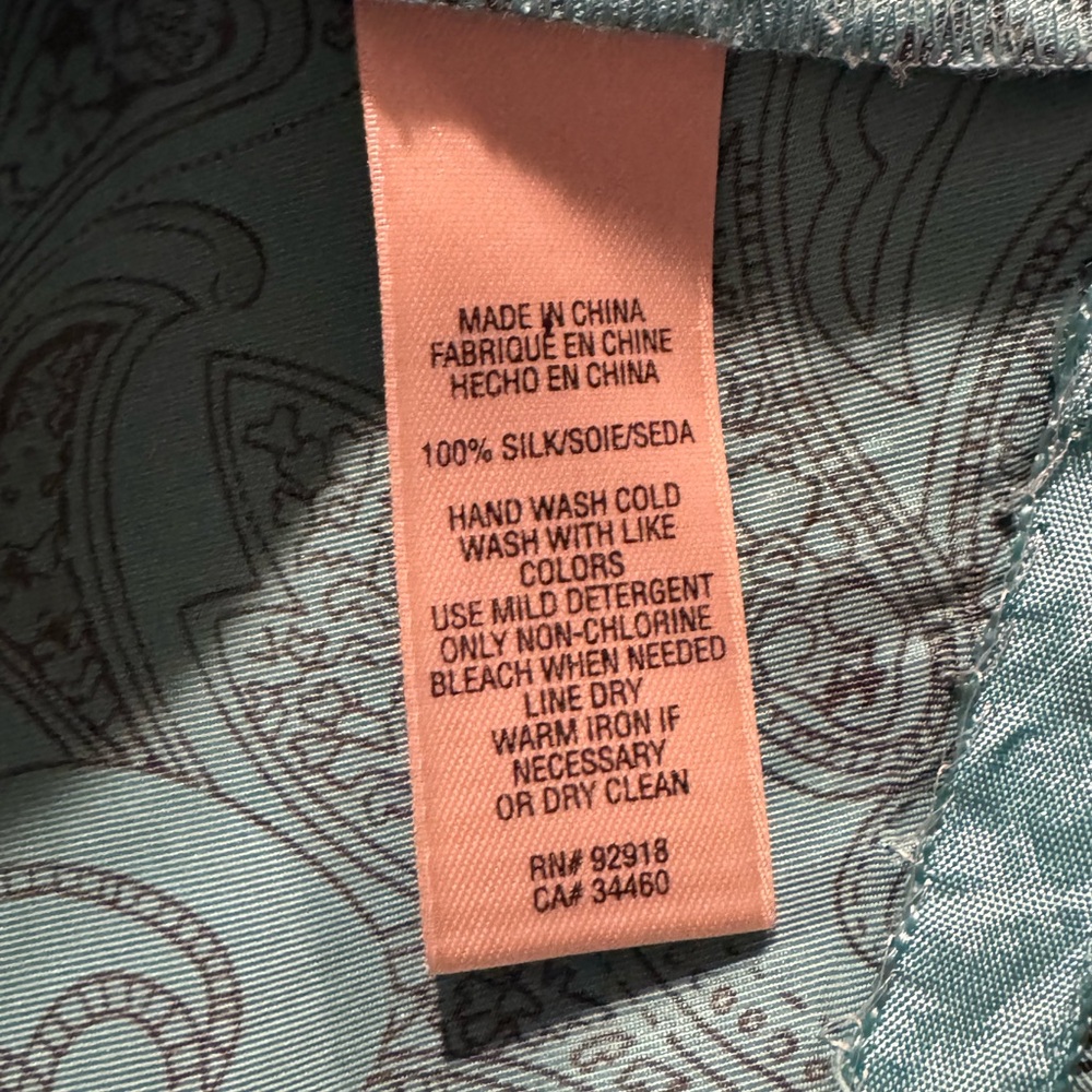 Juicy Couture Turquoise Paisley Silk Dress size 10 - Picture 12 of 14
